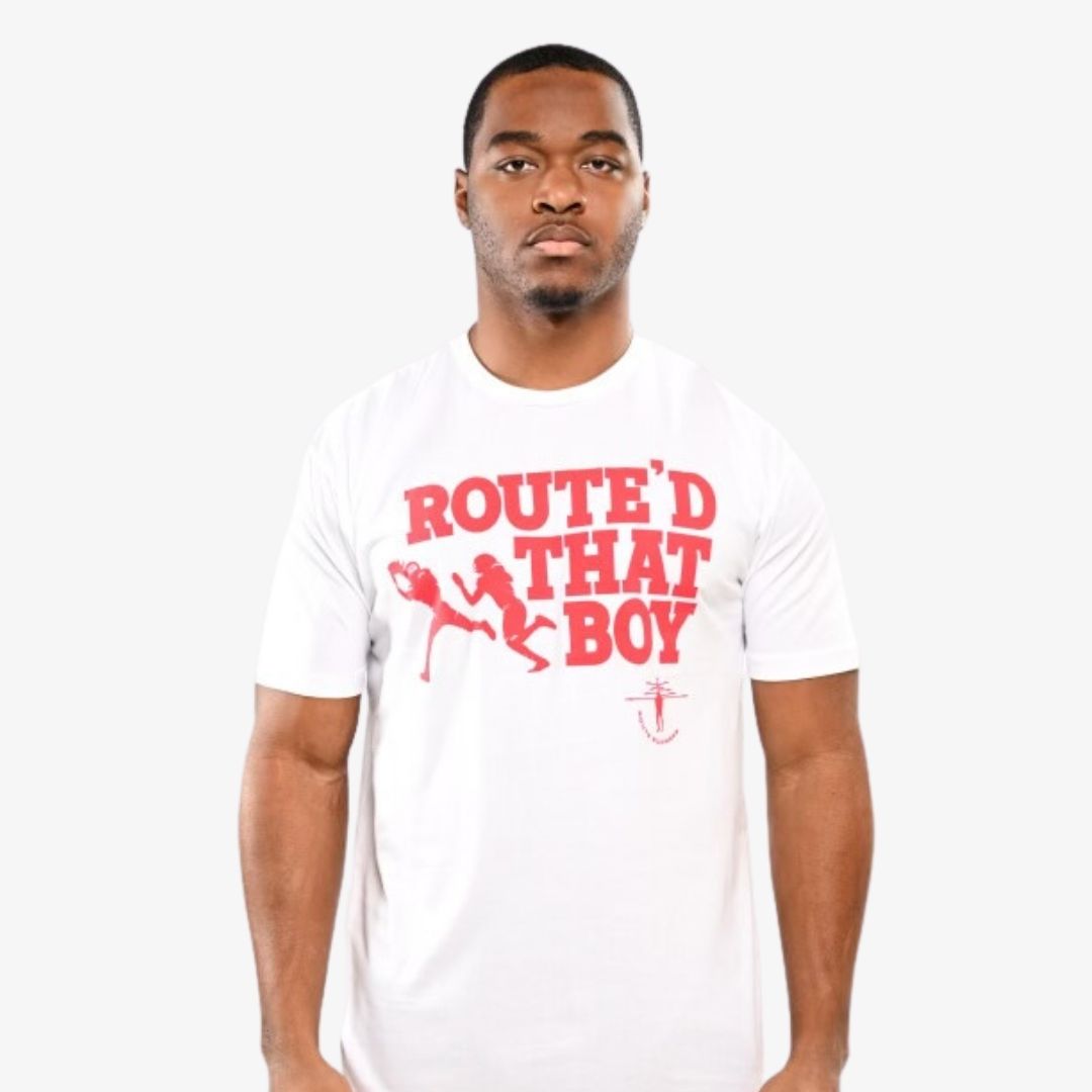 Route’d That Boy T-Shirt - (White/Red)